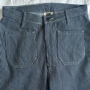 Lykke Wullf size 6 High-Waisted Blue White Pinstripe